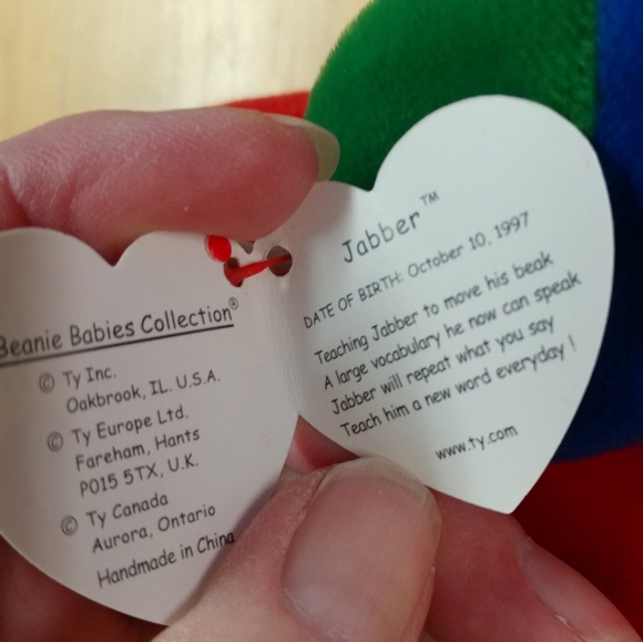 Beanie Baby, TY, Retired, "Jabber" MWET - Picture 2 of 5